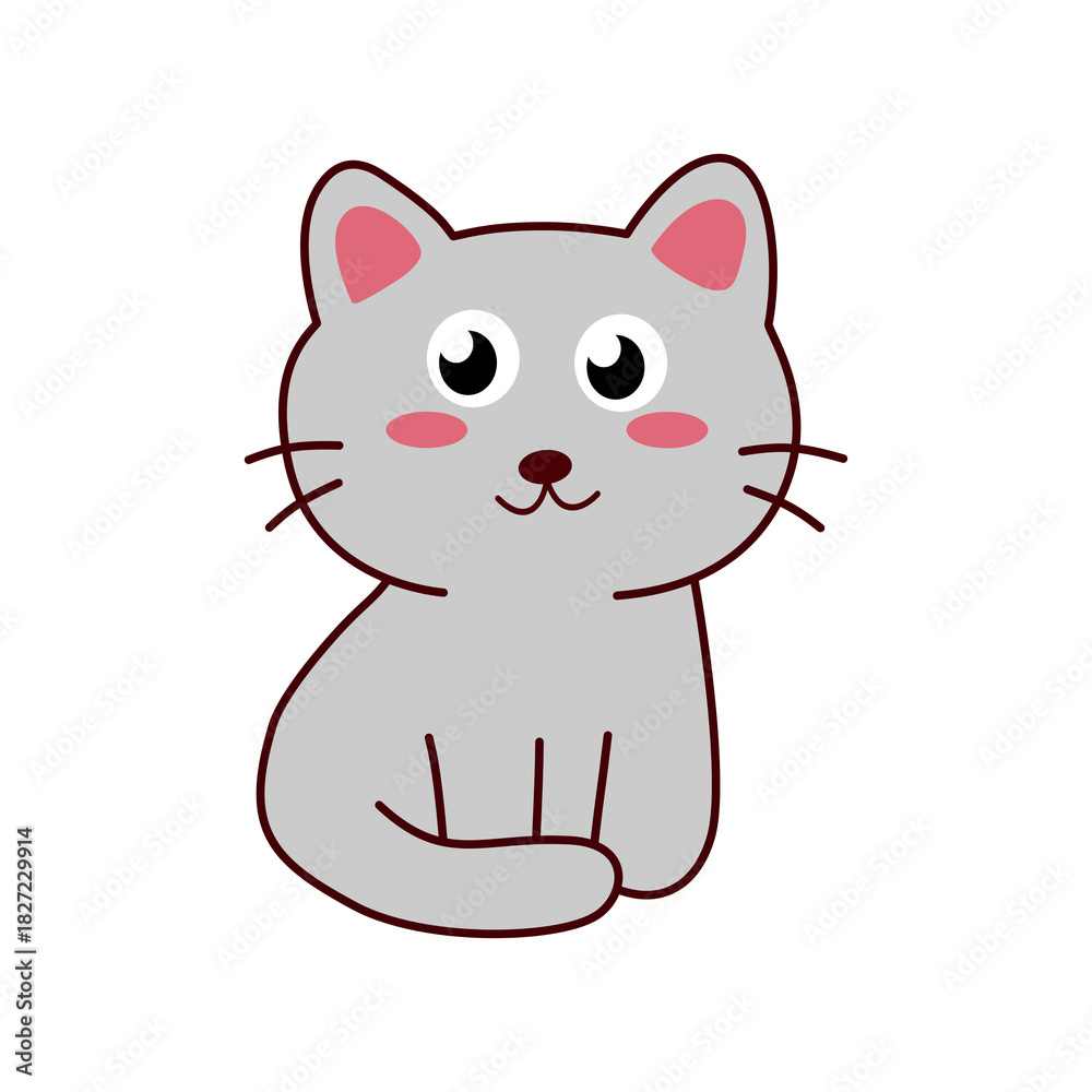 Obraz premium cute animal stickers