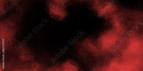 Abstract red and black smoke texture background.  Moody Dark Red Abstract Gradient with Foggy Painting Texture and Cloudy Edges on a Header Ban. Red smoke on dark background. Dark Red vector bg.