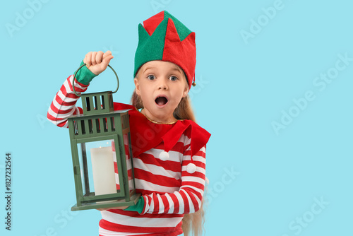 Cute little girl in elf cos...