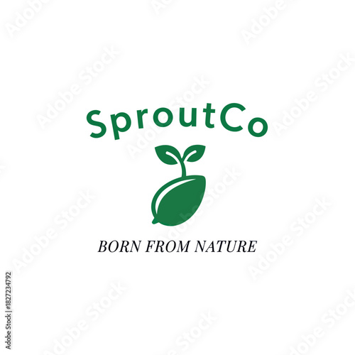 SproutCo Logo Featuring a Green Sprout Emerging from a Seed.