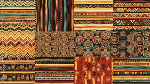 Vibrant African Seamless Patterns Collection - Tribal Ethnic Designs