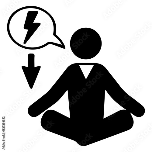 Person Meditating With Idea