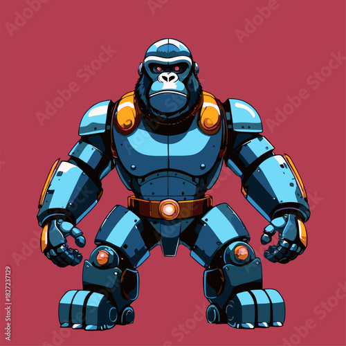 scary gorilla robot vector image