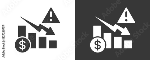 Profit Loss Icon Set Vector Collection Isolated In Black And White
