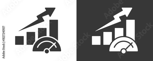Performance Icon Set Vector Collection Isolated In Black And White