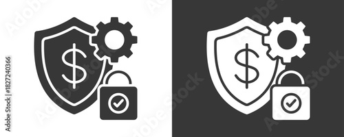 Solvency Icon Set Vector Collection Isolated In Black And White