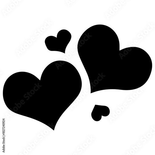 Hearts Silhouette Design