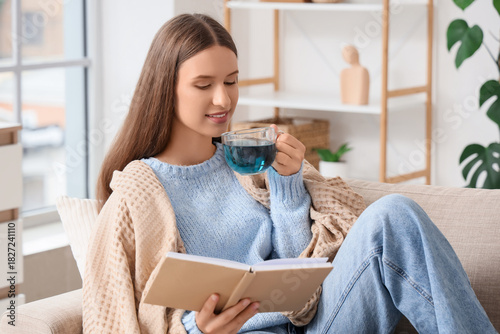 Beautiful young woman with ...