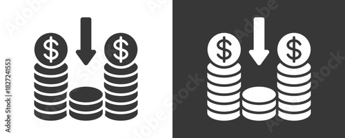 Income Icon Set Vector Collection Isolated In Black And White