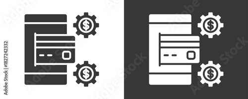 Credit Icon Set Vector Collection Isolated In Black And White