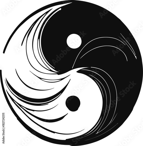 Yin-yang inspired bold line pattern with unique twist 2