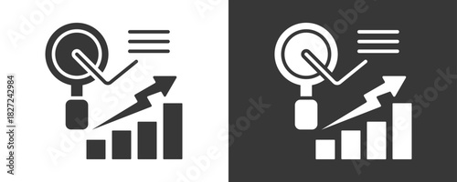 Trend Icon Set Vector Collection Isolated In Black And White