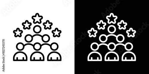 Client Icon Vector Illustration. Fresh Line Design Built For Creative Flexibility In Light And Dark Versions.