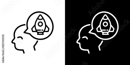Ambition  Icon Vector Illustration. Fresh Line Design Built For Creative Flexibility In Light And Dark Versions.