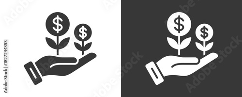 Investment Icon Set Vector Collection Isolated In Black And White