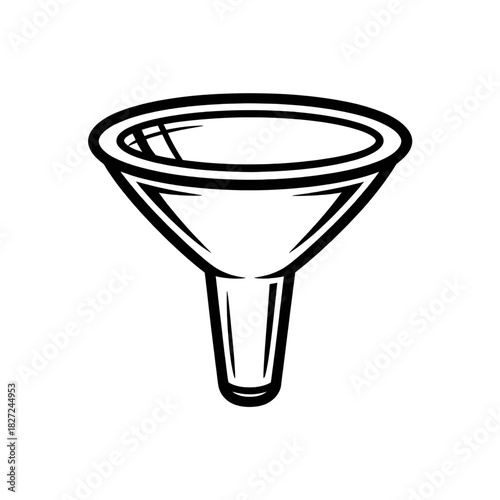 Funnel illustration vector style coloring page 