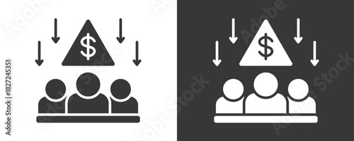 Loss Icon Set Vector Collection Isolated In Black And White