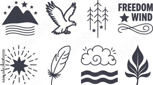 Collection of Nature and Freedom Themed Icons
