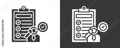 Audit Icon Set Vector Collection Isolated In Black And White