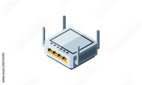 Sleek router with antennas for fast wireless internet, ideal for modern home office or business connectivity solutions, offering reliable network access