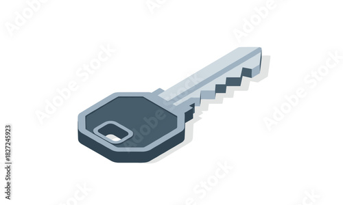 Modern key illustration for secure access and safety, perfect for security, real estate, or lock concepts, originally a scalable graphic