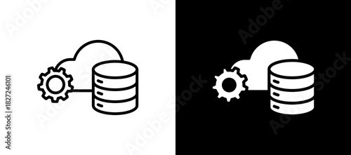 Cloud Data blackwhite icon