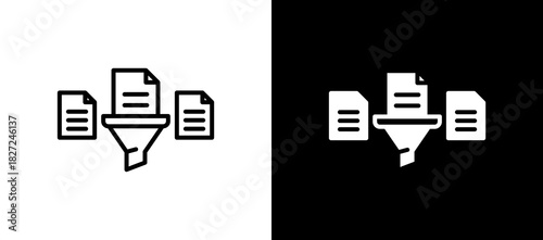 Data Filtering blackwhite icon