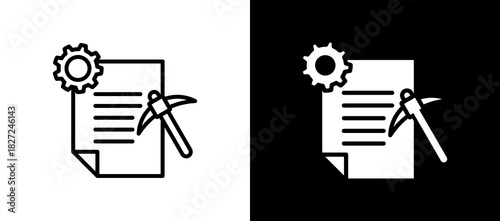 Data Mining blackwhite icon