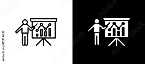 Presentation blackwhite icon