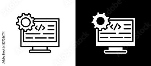 Website Coding blackwhite icon