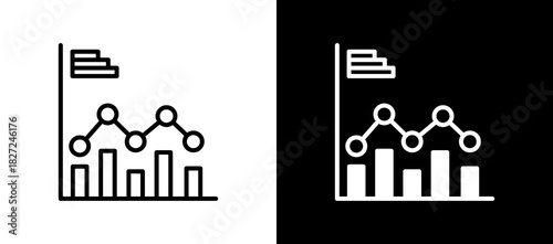 Statistics blackwhite icon
