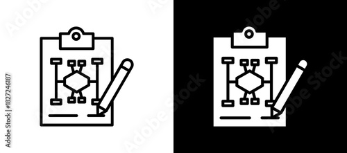 Design Algorithm blackwhite icon