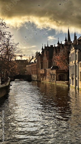 Canal in Bruges, Belgium