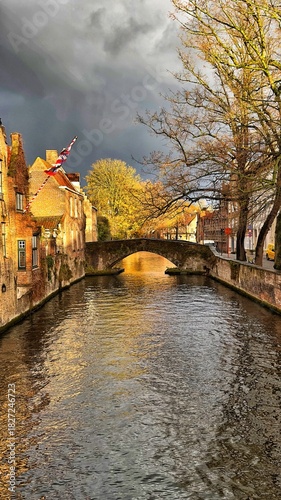 Canal in Bruges, Belgium