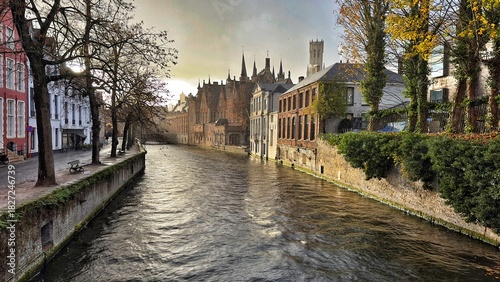 Canal in Bruges, Belgium