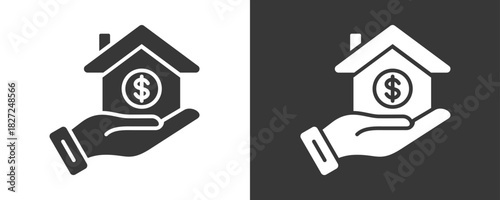 Real Estate Icon Set Vector Collection Isolated In Black And White