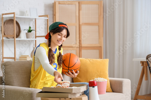 Beautiful young woman with ...