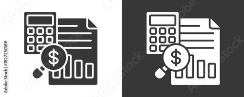 Accounting Icon Set Vector Collection Isolated In Black And White