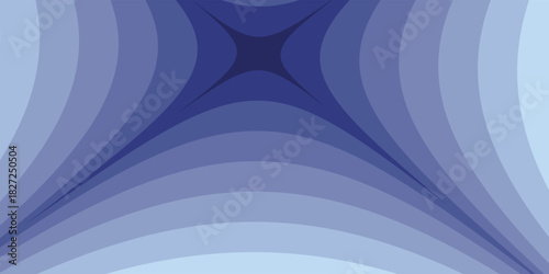 Symmetrical abstract background with layered shades of blue converging into a dark four-pointed star.