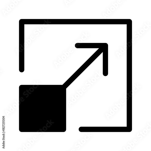Expand Icon Vector Symbol Design Illustration