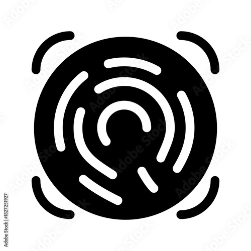 Fingerprint Icon Vector Symbol Design Illustration