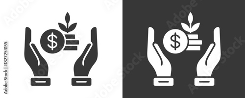Capital Icon Set Vector Collection Isolated In Black And White