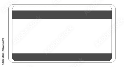 Blank white plastic card with two magnetic stripes.