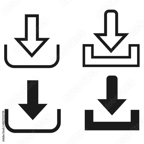 Download symbol icon set