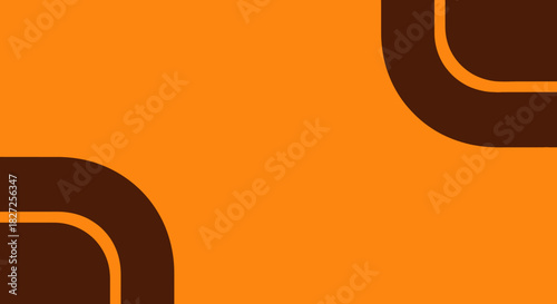 Abstract Orange and Brown Geometric Shapes Background.