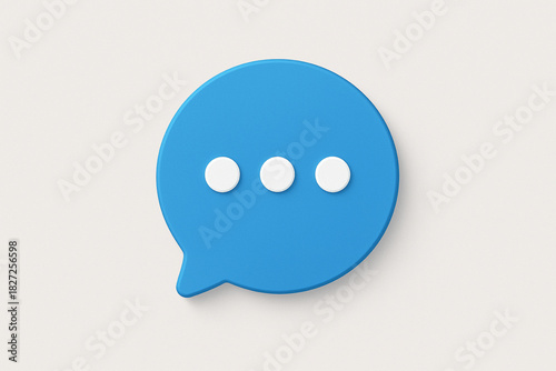 vector illustration of blue speech bubble