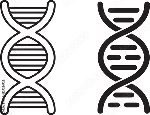 dna vector illustration helix symbol for medical and research