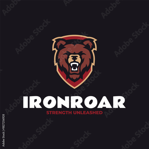 Mascot Bear Head Logo Design