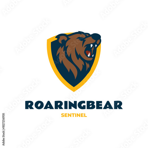 Mascot Roar Bear Logo Design