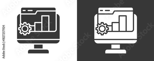 Erp Icon Set Vector Collection Isolated In Black And White